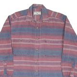 WETLANDS BUGLE BOY Mens Shirt Red Striped Long Sleeve M