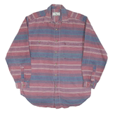 WETLANDS BUGLE BOY Mens Shirt Red Striped Long Sleeve M