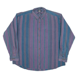 DOCKERS Mens Shirt Blue Striped Long Sleeve XL