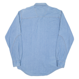 WRANGLER Mens Denim Shirt Blue Long Sleeve M