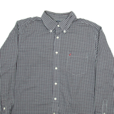NAUTICA Mens Shirt Black Check Long Sleeve XL