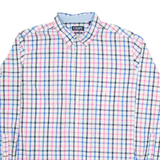 CHAPS Mens Shirt White Check Long Sleeve XL