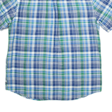 CHAPS Mens Shirt Blue Linen Check L