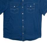 GUESS Slim Fit Mens Plain Shirt Blue L