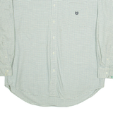 CHAPS Mens Shirt White Check Long Sleeve L