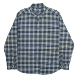 NAUTICA Mens Shirt Grey Check Long Sleeve 2XL