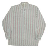 WALBUSCH Mens Shirt Grey Striped Long Sleeve M