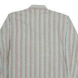 WALBUSCH Mens Shirt Grey Striped Long Sleeve M