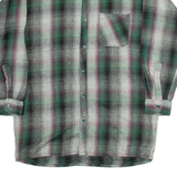 BREMO Mens Shirt Grey Striped Long Sleeve L