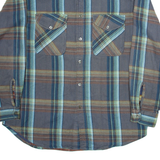 CAP HORN Mens Shirt Blue Check Long Sleeve L