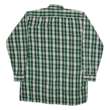 BREMO Mens Shirt Green Check Long Sleeve L