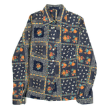 MODEL NICOLE Womens Shirt Blue Floral Long Sleeve S