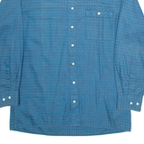 COLDOR Mens Shirt Blue Check Long Sleeve L