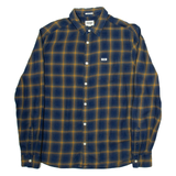 WRANGLER Mens Shirt Blue Check Long Sleeve M