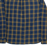 WRANGLER Mens Shirt Blue Check Long Sleeve M