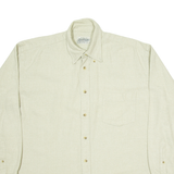 THE LOST CITY Mens Plain Shirt Grey Long Sleeve L