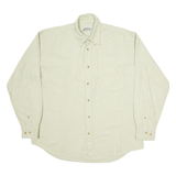 THE LOST CITY Mens Plain Shirt Grey Long Sleeve L