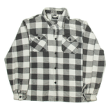 MIL TEC Mens Shirt Grey Check Long Sleeve M