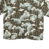 CARIBBEAN Mens Hawaiian Shirt Brown Floral XL