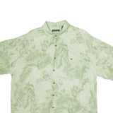 PIERRE CARDIN Mens Hawaiian Shirt Green Floral XL
