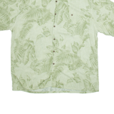 PIERRE CARDIN Mens Hawaiian Shirt Green Floral XL