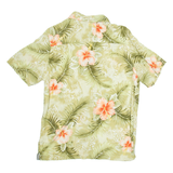 CARIBBEAN JOE Mens Hawaiian Shirt Green Floral M