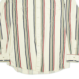 ROPE Mens Shirt Beige Striped Long Sleeve L