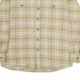 WRANGLER Mens Shirt Brown Check Long Sleeve L