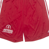 ADIDAS Jeffersonville Red Devils USA Mens Sports Shorts Red Relaxed XL W33