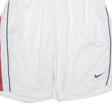 NIKE Mens Sports Shorts White Relaxed L W28