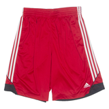 ADIDAS Mens Sports Shorts Red Relaxed L W30