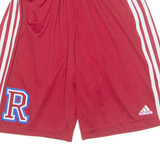 ADIDAS Player ID R Mens Sports Shorts Red Relaxed S W24