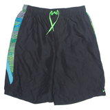 NIKE Mesh Lined Mens Swimming Shorts Black Relaxed L W30