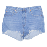 LEVI'S Cut Off 501 Womens Denim Shorts Blue Regular M W33