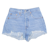 LEVI'S Cut Off 501 Womens Denim Shorts Blue Regular XXS W24