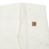 CARHARTT Klondike Mens Denim Shorts White M W34