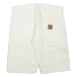 CARHARTT Klondike Mens Denim Shorts White M W34