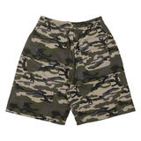 MODAITALIA Mens Cargo Shorts Green Camouflage L W28