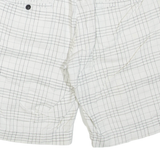 DICKIES Mens Casual Shorts White Check L W36