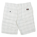 DICKIES Mens Casual Shorts White Check L W36