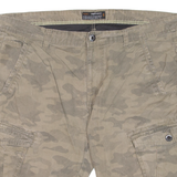 ANGELO LITRICO Mens Cargo Shorts Brown Camouflage 2XL W42