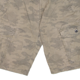 ANGELO LITRICO Mens Cargo Shorts Brown Camouflage 2XL W42