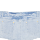 HOT PANT Womens Denim Shorts Blue UK 16 W36