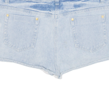 HOT PANT Womens Denim Shorts Blue UK 16 W36
