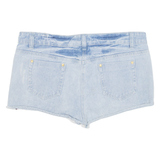 HOT PANT Womens Denim Shorts Blue UK 16 W36