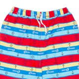 Mens Casual Shorts Red Striped L W28