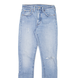 LEVI'S 501S Jeans Distressed Mens Blue Skinny Straight Acid Wash W24 L32