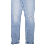 LEVI'S 501S Jeans Distressed Mens Blue Skinny Straight Acid Wash W24 L32