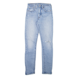 LEVI'S 501S Jeans Distressed Mens Blue Skinny Straight Acid Wash W24 L32