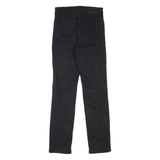 LEVI'S 724 High Rise BIG E Womens Jeans Black Slim Straight W25 L28